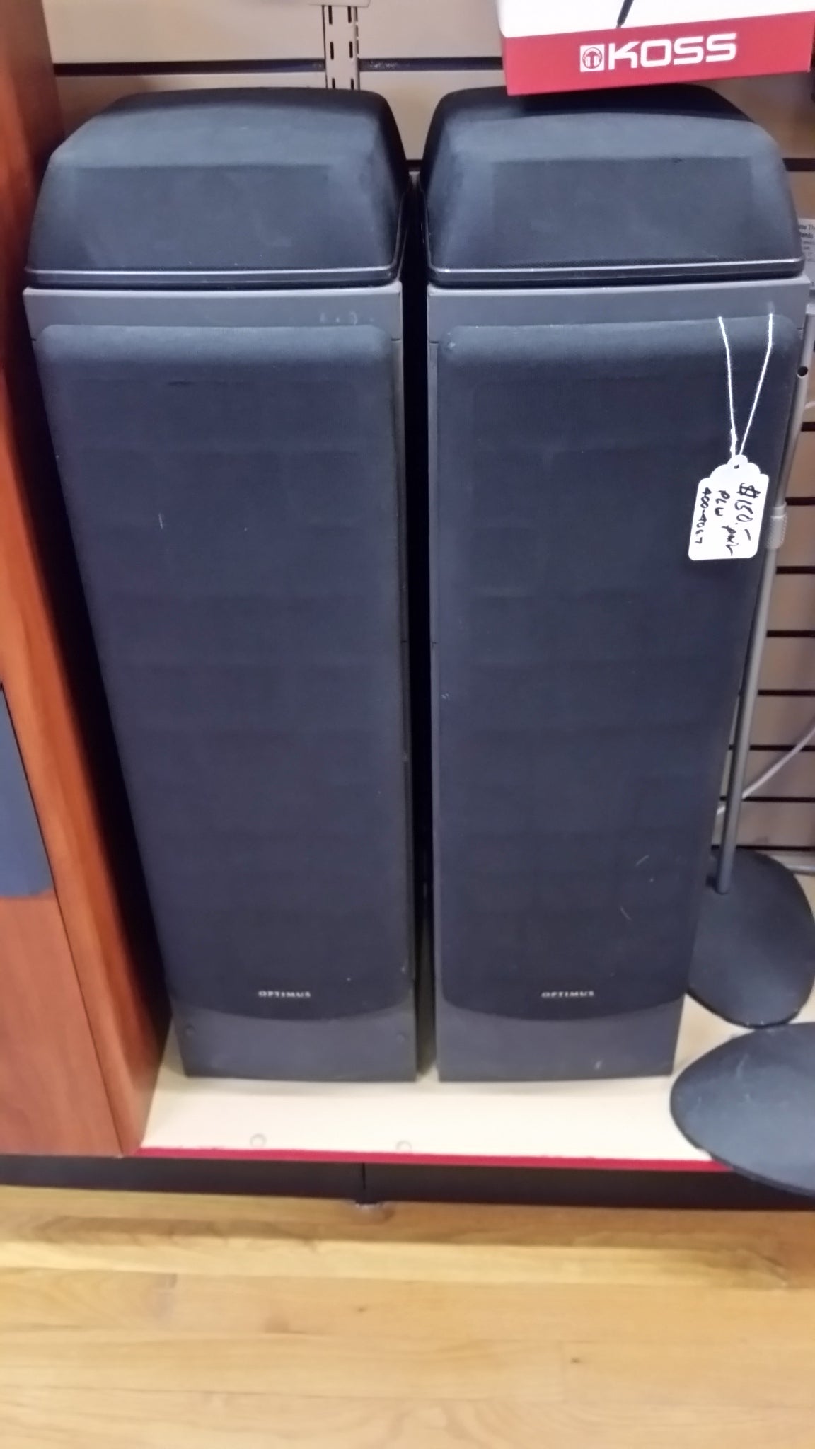 40-4067 Optimus Tower Speakers Local Pick Up Only!