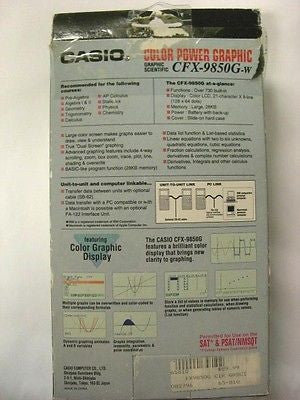 Casio CFX-9850G 32KB Color Power Graphic Calculator