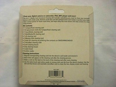 RadioShack 6 in 1 Media Card Universal Cleaning Kit Cat# 440-1907