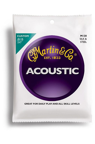 Martin M130 Silk and Steel Custom Acoustic Guitar Strings