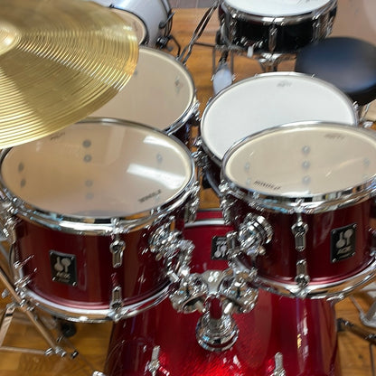Sonor AQX Stage 5-piece Complete Drum Set - Red Moon Sparkle