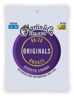 Martin M150 "Original M150" Bronze Acoustic Guitar Strings Med 13-56