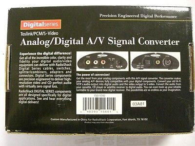 RadioShack Analog/Digital A/V Signal Converter Cat#150-1242
