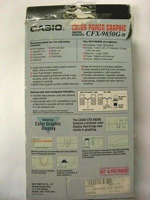 Casio CFX-9850G 32KB Color Power Graphic Calculator
