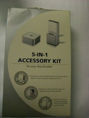 NEW 5-IN-1 Accessory Kit For Apple iPod Shuffle 1st Generation