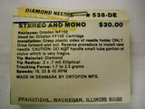 Genuine Ortofon Diamond Needle Pfanstiehl# 538-DE