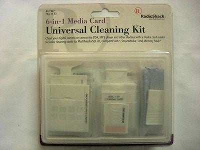 RadioShack 6 in 1 Media Card Universal Cleaning Kit Cat# 440-1907