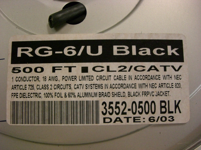 RG -6/U Cable TV Wire 500ft Roll