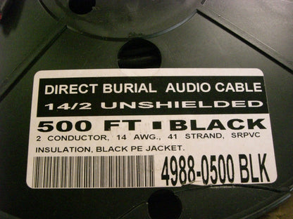 Direct Burial Speaker Cable 500ft Roll
