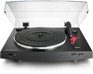 Audio Technica AT-LP3BK Fully Automatic Belt Drive Stereo Turntable with Phono Preamp includes Dust Cover and AT91R Dual Moving Magnet Phono Cartridge 33/45 RPM Speeds (Black)