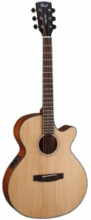 Cort SFX Series SFX-ME Acoustic/Electric Guitar, Open Pore Natural