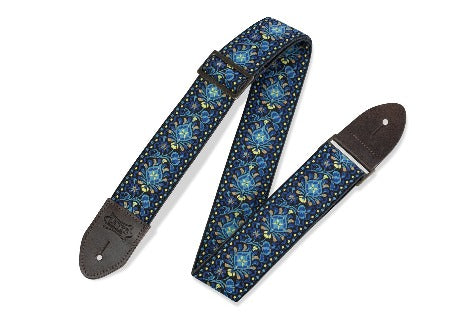 Levy's M8 2" Jacquard Weave Vintage Hootenanny Guitar Strap - Funky Blue #4
