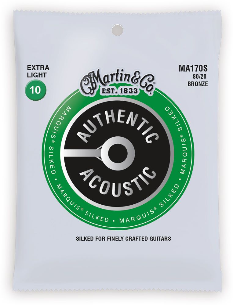 Martin Authentic Acoustic Superior Performance Guitar Strings - 80/20 Bronze Extra Light