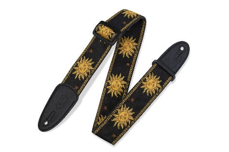 Levy's MPJG '60s Sun Polyester Guitar Strap - Black