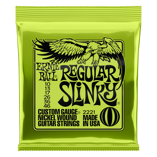 Ernie Ball 2221 Regular Slinky Nickel Wound Electric Guitar Strings - .010-.046