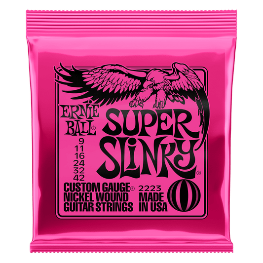 Ernie Ball 2223 Super Slinky Nickel Wound Electric Guitar Strings - .009-.042
