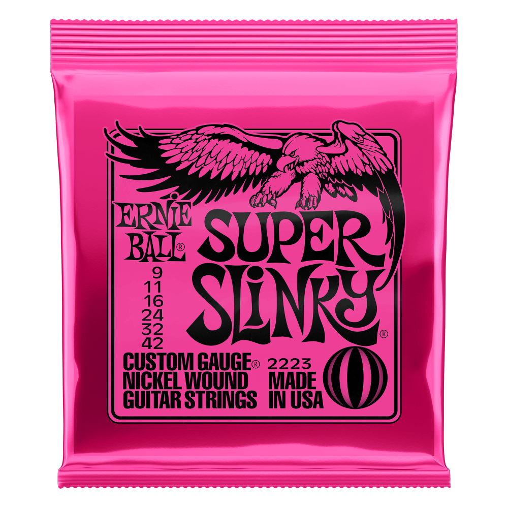 Ernie Ball 2223 Super Slinky Nickel Wound Electric Guitar Strings - .009-.042