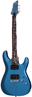 Schecter C-6 Deluxe  Electric Guitar in Satin Metallic Light Blue (SMLB)