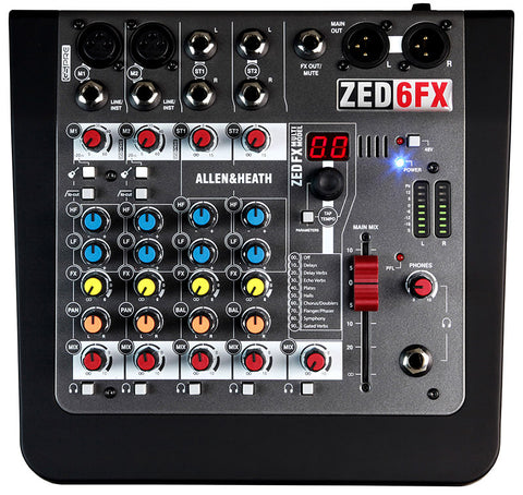 ZED-6FX Compact 6 input analogue mixer with FX