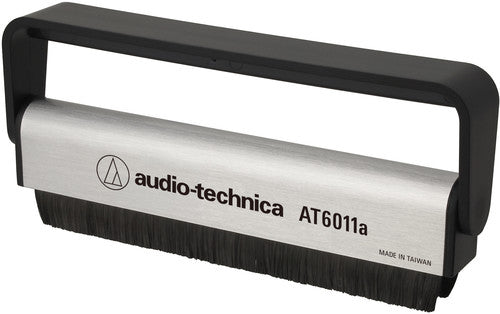 Audio Technica AT6011A Anti Static LP Vinyl Record Cleaning Brush -Improves Record and Stylus Performance (Silver/Black)