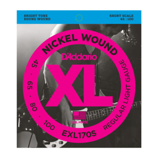 EXL170S Nickel Wound Bass, Light, 45-100, Short Scale