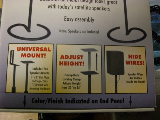 Universal Mount Satellite Speaker Stands